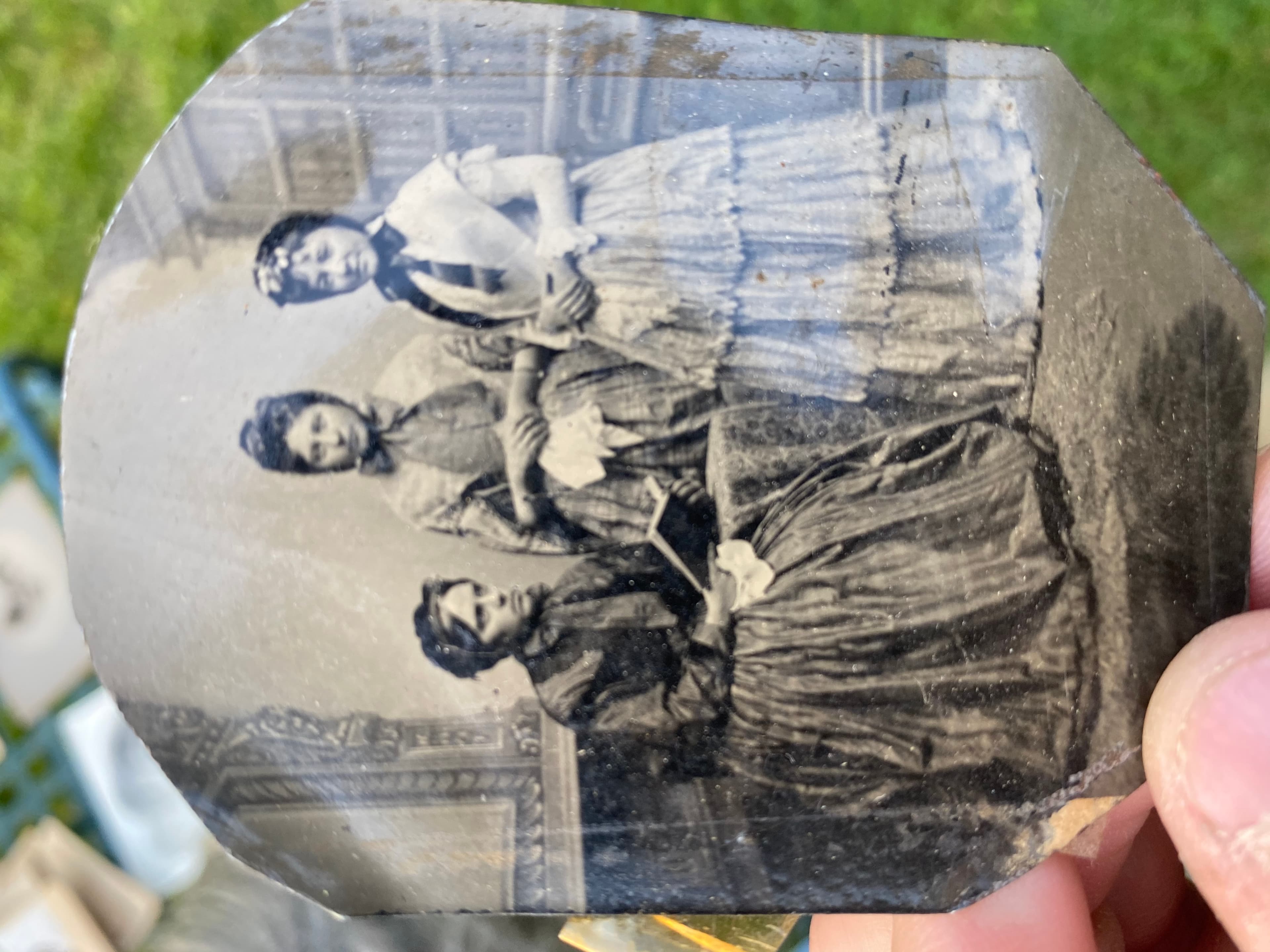 Three women, tintype